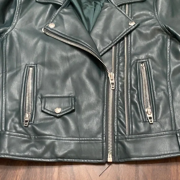 Blank NYC Green Moto Faux Leather Jacket - Picture 5 of 9